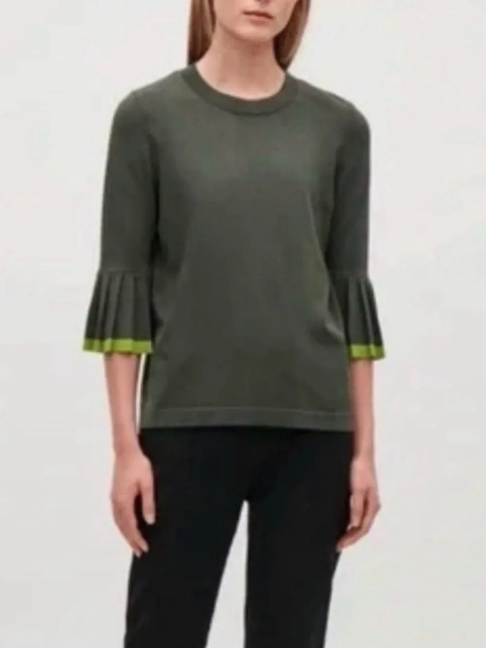COS Pleated Bell Sleeve Knit Top - Picture 2 of 8